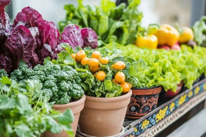 Image d'illustration. Légumes colorés en pots décoratifs intérieurs