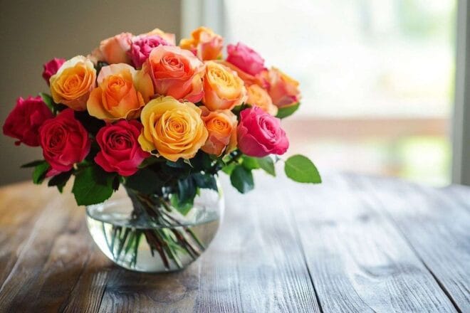 Image d'illustration. Bouquet de roses vibrantes