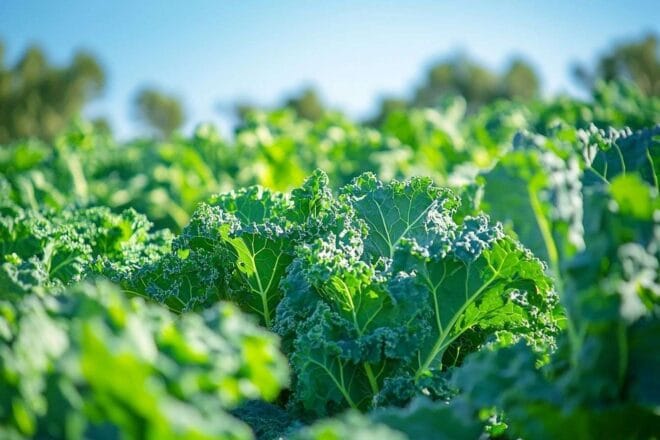 Scène de jardin avec chou redbor
