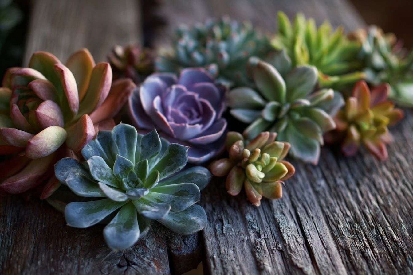 Collection Éclectique de plantes succulentes